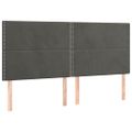 vidaXL Posteľný rám boxspring s matracom tmavosivý 180x200 cm zamat