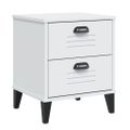 vidaXL Nočný stolík VIKEN, biely, kompozitné drevo