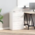 vidaXL Skrinky s 2 zásuvkami 2 ks biela 60x31x40 cm kompozitné drevo