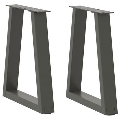 vidaXL Nohy konferenčného stolíka v tvare V, 2 ks, antracitové, 28 x (42-43,3) cm, oceľ