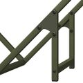 vidaXL Stojan na palivové drevo olivovo zelená 50x25x50 cm