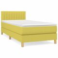 vidaXL Boxspring posteľ s matracom zelená 100x200 cm látka
