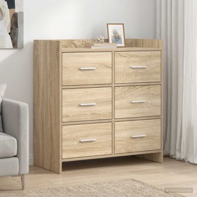 vidaXL Servírovacia skriňa Dub sonoma 75 x 33 x 80 cm Kompozitné drevo