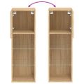 vidaXL TV skrinky s LED svetlami 2 ks dub sonoma 30,5x30x90 cm