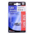 Žiarovka 6 SMD LED 12 V T10 s rezistorom CAN-BUS ready biela