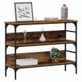 vidaXL Konzolový stôl Staré drevo 100 x 32 x 75 cm Kompozitné drevo