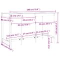 vidaXL Barový stolík biely 180x80x110 cm borovicový masív