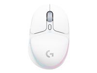 Myš - malé ruky - 6 tlačidiel - bezdrôtová - Bluetooth - prijímač USB Logitech LIGHTSPEED - biela