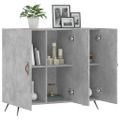 vidaXL Komoda betónová sivá 90x34x80 cm kompozitné drevo