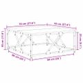 vidaXL Konferenčný stolík Čierny dub 70 x 70 x 30 cm Kompozitné drevo