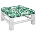 vidaXL Podložka na paletový nábytok, listy 80x80x12 cm, látka