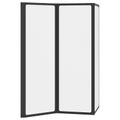 vidaXL Sprchová zástena Čierny 120 x 2 x 117 cm Hliník a PP