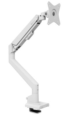 AROZZI ALZARE NEO White/ stolný držiak pre monitory/ plynový piest/ kovový/ biely Držiak, VESA, stolný, pre monitor, náklon -45°/+45°, otáčanie ±90° (180°), rotácia 360°, nosnosť 9kg, biely