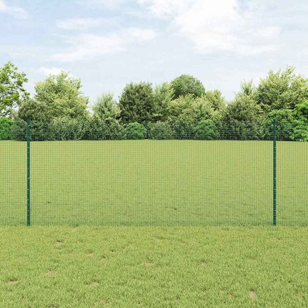 vidaXL Vonku zváraný drôtený plot s stenami 50 x 1 m Zelená Sieťovina