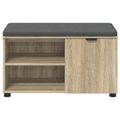 vidaXL Predsieňová lavica s vankúšom Sonoma dub 80 x 38 x 46 cm