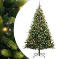 vidaXL Umelý skladací vianočný stromček 300 LED diód Zelená 210 cm