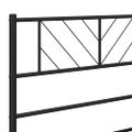 vidaXL Kovové náhradné čelo postele čierne 120 cm