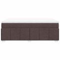vidaXL Boxspring posteľ s matracom tmavohnedá 140x190 cm látka
