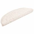 vidaXL Schodové rohože 30 ks 56x17x3 cm biele polkruhové