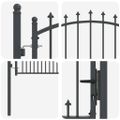 vidaXL Plotová brána s hrotmi EMMEN 150 x 100 cm