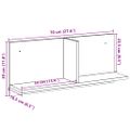 vidaXL Nástenná skrinka 70x16,5x30 cm sivá sonoma kompozitné drevo