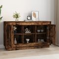 vidaXL Komoda dymový dub 102x35x60 cm spracované drevo