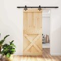 vidaXL Posuvné dvere 85 x 210 cm Masívne borovicové drevo (neupravené)