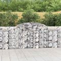 vidaXL Oblúkové gabiónové koše 8ks 300x30x100/120cm pozinkované železo