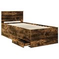 vidaXL Ležadlo Dymový dub a čierna 100 x 200 cm Kompozitné drevo