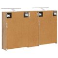 vidaXL Set kabinetov do kúpeľne 3 ks 106 x 16 x 62,5 cm