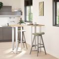 vidaXL Nohy barového stola v tvare T, 2 ks, biele, 60x35x(110-111) cm, oceľové