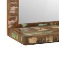vidaXL Kúpeľňové zrkadlo Hnedá 50 x 22 x 70 cm Masívne obnovené drevo