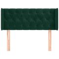 vidaXL Čelo postele so záhybmi zelený 93x16x78/88 cm zamat