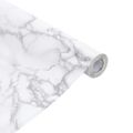 vidaXL Nálepky na nábytok samolepiace mramorové biele 90x500 cm PVC