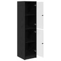 vidaXL Highboard Čierny dub 35 x 37 x 142 cm Kompozitné drevo