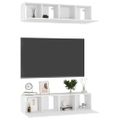 vidaXL TV skrinky 4 ks, biele 60x30x30 cm, kompozitné drevo