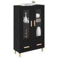vidaXL Highboard Čierny dub 70 x 31 x 115 cm Kompozitné drevo