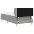 vidaXL Posteľ s pružinovým rámom Svetlosivá 90 x 190 cm látka