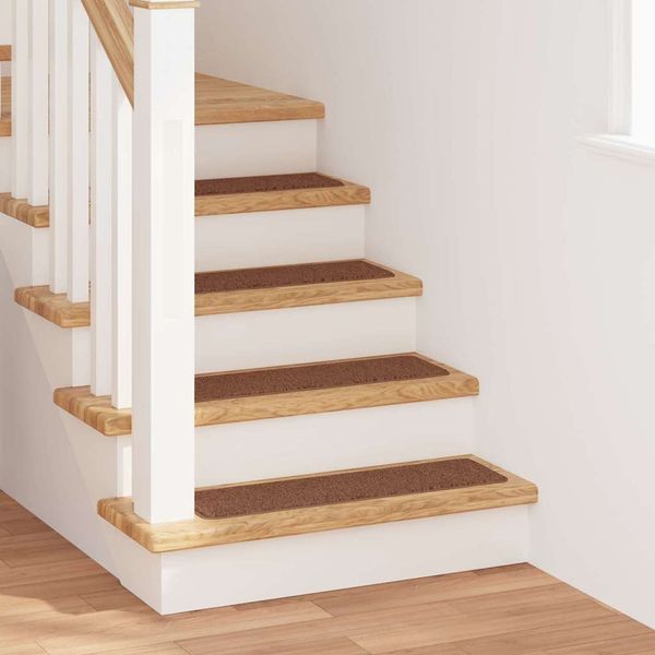 vidaXL Protišmykové schodové rohože 15 pcs Žltá 75 x 20 cm PP