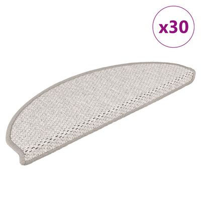 vidaXL Samolepiace nášľapy na schody, sisalový vzhľad 30 ks 65x21x4 cm