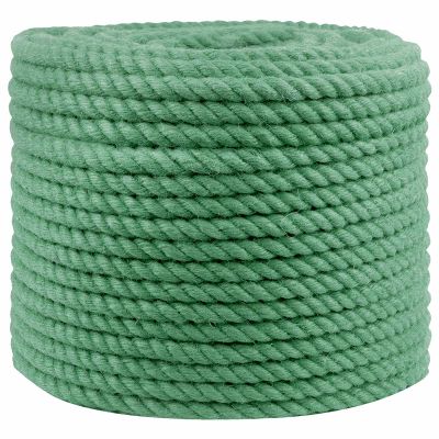 vidaXL Jutové lano 10 mm Zelená 100% Tossa juta