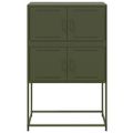 vidaXL Komoda olivovozelená 68,5x38,5x107 cm oceľ