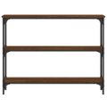 vidaXL Konzolový stolík hnedý dub 100x22,5x75 cm kompozitné drevo