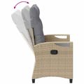 vidaXL Záhradná lavička Beige a svetlo šedá 105 x 60 x 112 cm