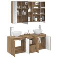 vidaXL Set kabinetov do kúpeľne 4 ks Dub artisan Kompozitné drevo