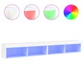 vidaXL TV skrinky s LED svetlami 2 ks biele 100x30x30 cm