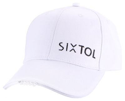 Kšiltovka s LED světlem B-CAP 25lm, nabíjecí, USB, univerzální velikost, bílá SIXTOL