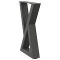 vidaXL Nohy konferenčného stolíka 2 ks antracitové 38x(42-43,3) cm oceľové