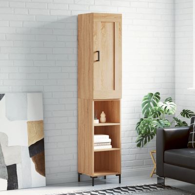 vidaXL Vysoká skrinka dub sonoma 34,5x34x180 cm spracované drevo