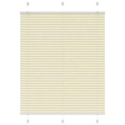 vidaXL plisovaná roleta krémová 105x100 cm Šírka látky 104,4 cm